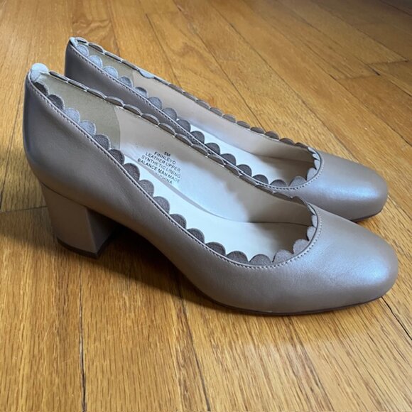 NWT Nine West Finnley0 leather pumps in Natural size 5 - Picture 4 of 11